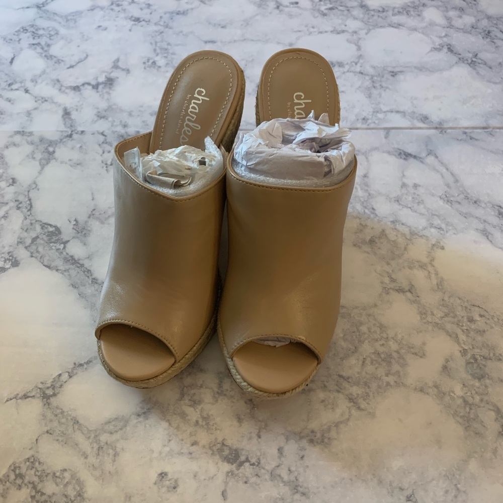 Charles by Charles David Tan Peep-Toe Sandals